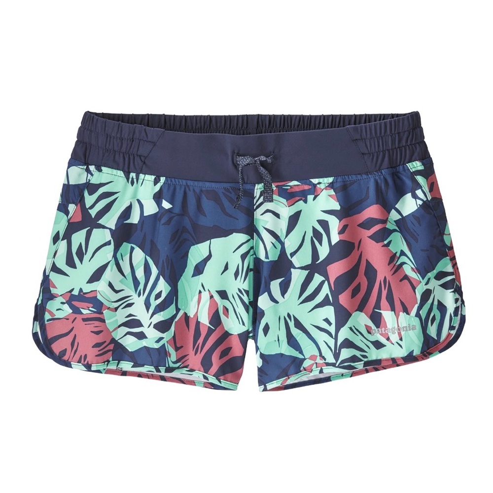 Patagonia Nine Trails Shorts 4”, Tarkine Fern Navy, Large